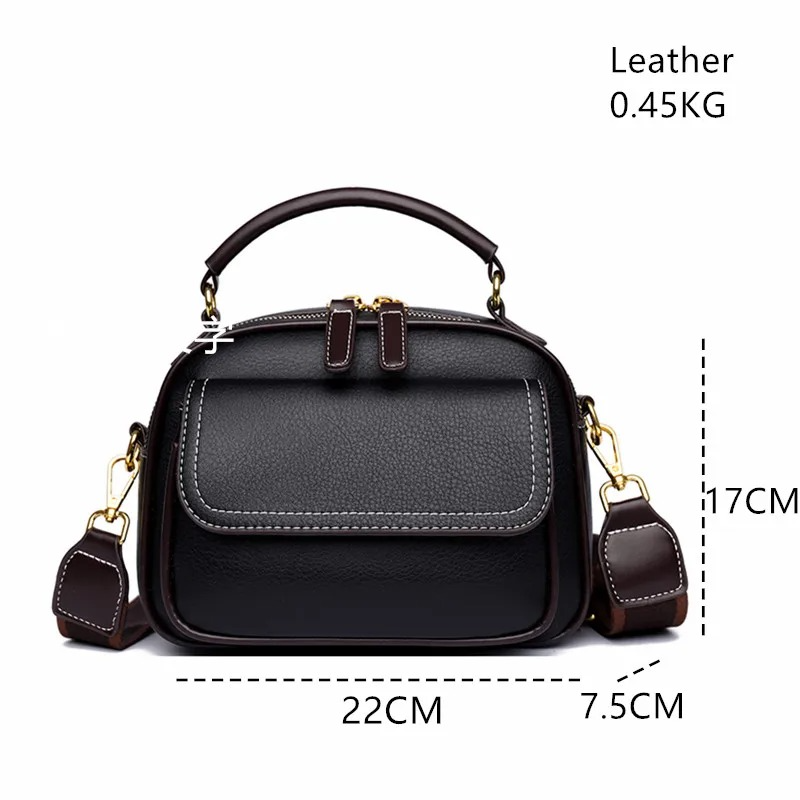 New Sac a Main Women Handbag soft small Shoulder Pu Leather Tote Hand Bags for Ladies(Black)