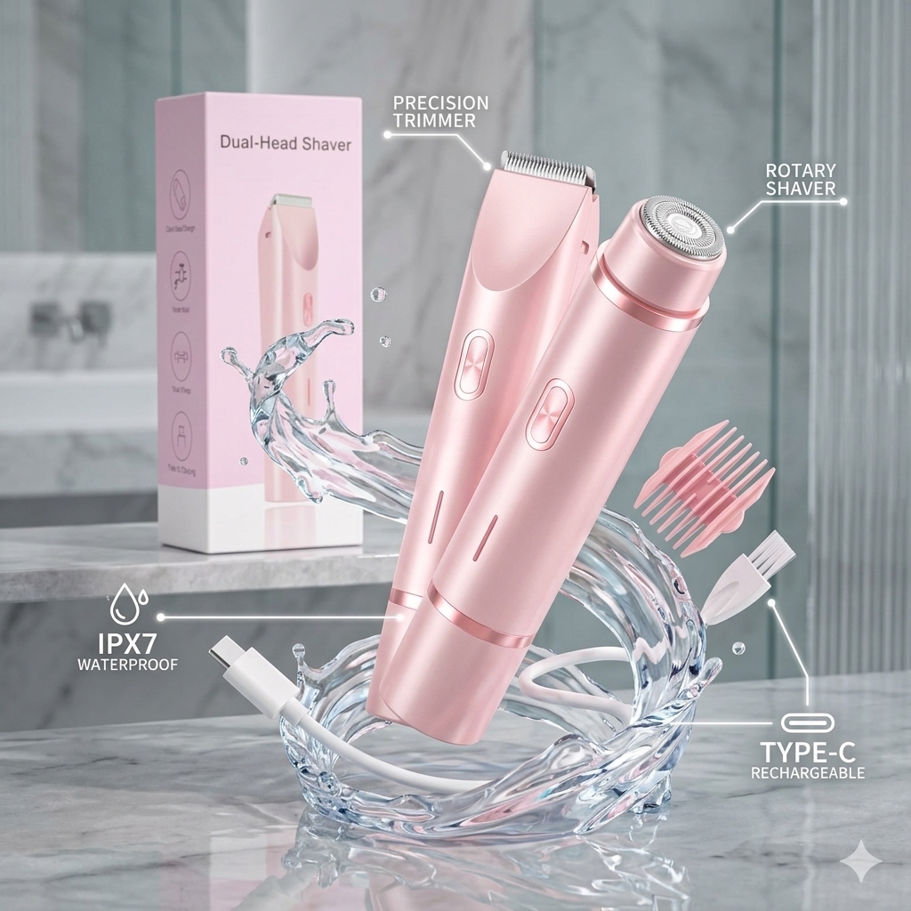 2 in 1 Electric Lady Shaver – Dual Head